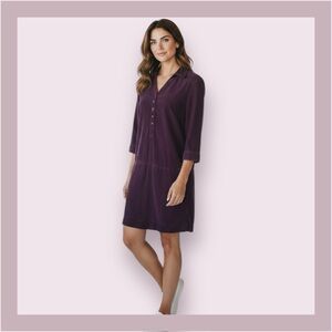 Anthropologie Odille Firewarmed Purple Corduroy Dress